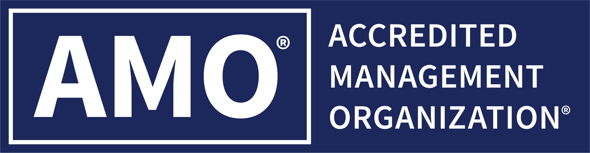 Logo of AMO, an organization with accredited management organization