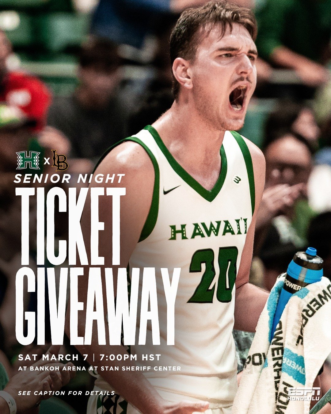 TICKET GIVEAWAY 🏀🌈

Celebrate Senior Night with the Rainbow Warriors this Saturday!

We&rsquo;re giving away 5 pairs of tickets for the regular-season finale as the &rsquo;Bows honor their seniors: Dre Bullock, Hunter Erickson, Isaac Johnson, Gytis