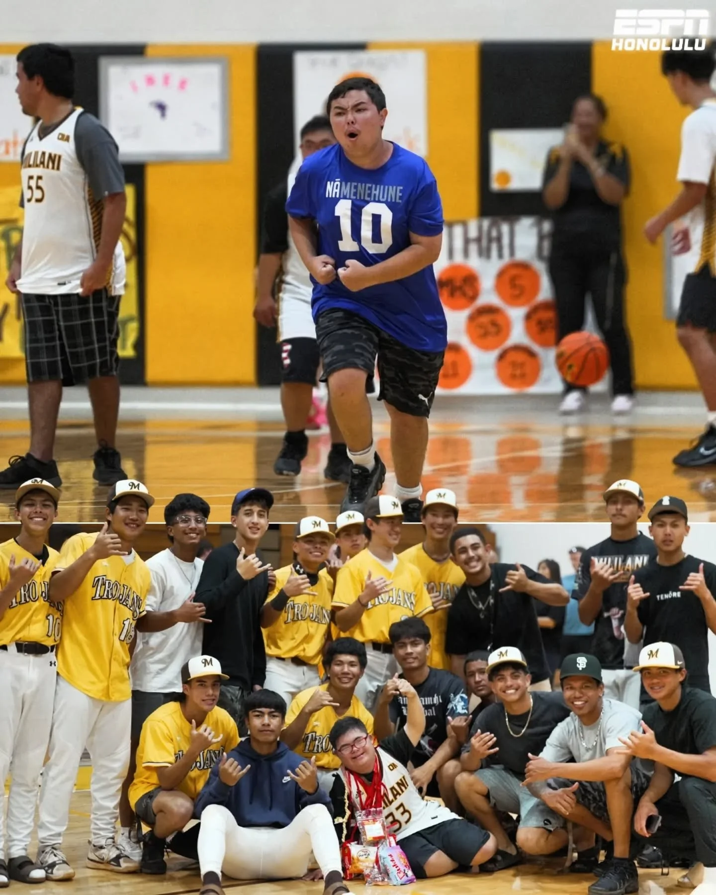 FRIDAY NIGHT PRIME TIME IS BAAAAACK! 🏀🤙🏽

Mililani faced Moanalua tonight for some prime time basketball! The Trojan Baseball team came out to show their support! ⚾

📸 @pineapple.production_