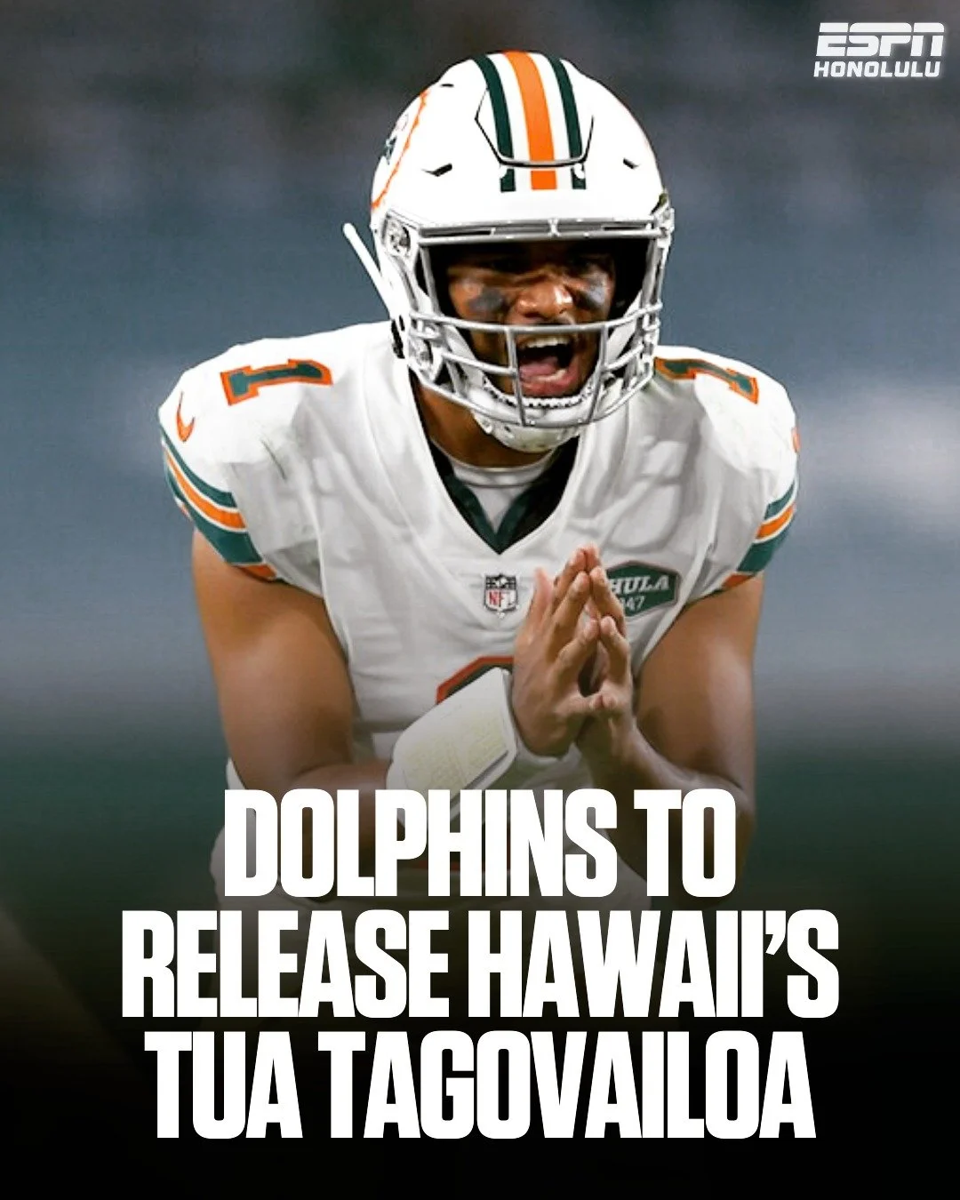 The end of an era in Miami.

The Miami Dolphins are moving on from Hawai&lsquo;i&rsquo;s Tua Tagovailoa after six seasons. 

Miami will release the former Pro Bowl quarterback with a post&ndash;June 1 designation, taking on an NFL-record $99.2 millio