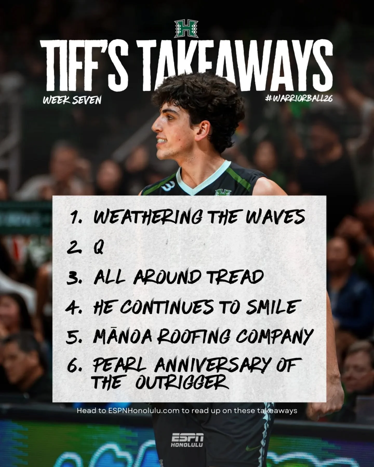 Series split vs. Pepperdine! Up next: OUTRIGGER Invitational! 🌈🏐
.
.
Week 7 of Tiff&rsquo;s #WarriorVolleyball26 Takeaways

Head to ESPNHonolulu.com or click the 🔗 in bio to read this week&rsquo;s takeaways.

📸 @krispysmedia

#GoBows