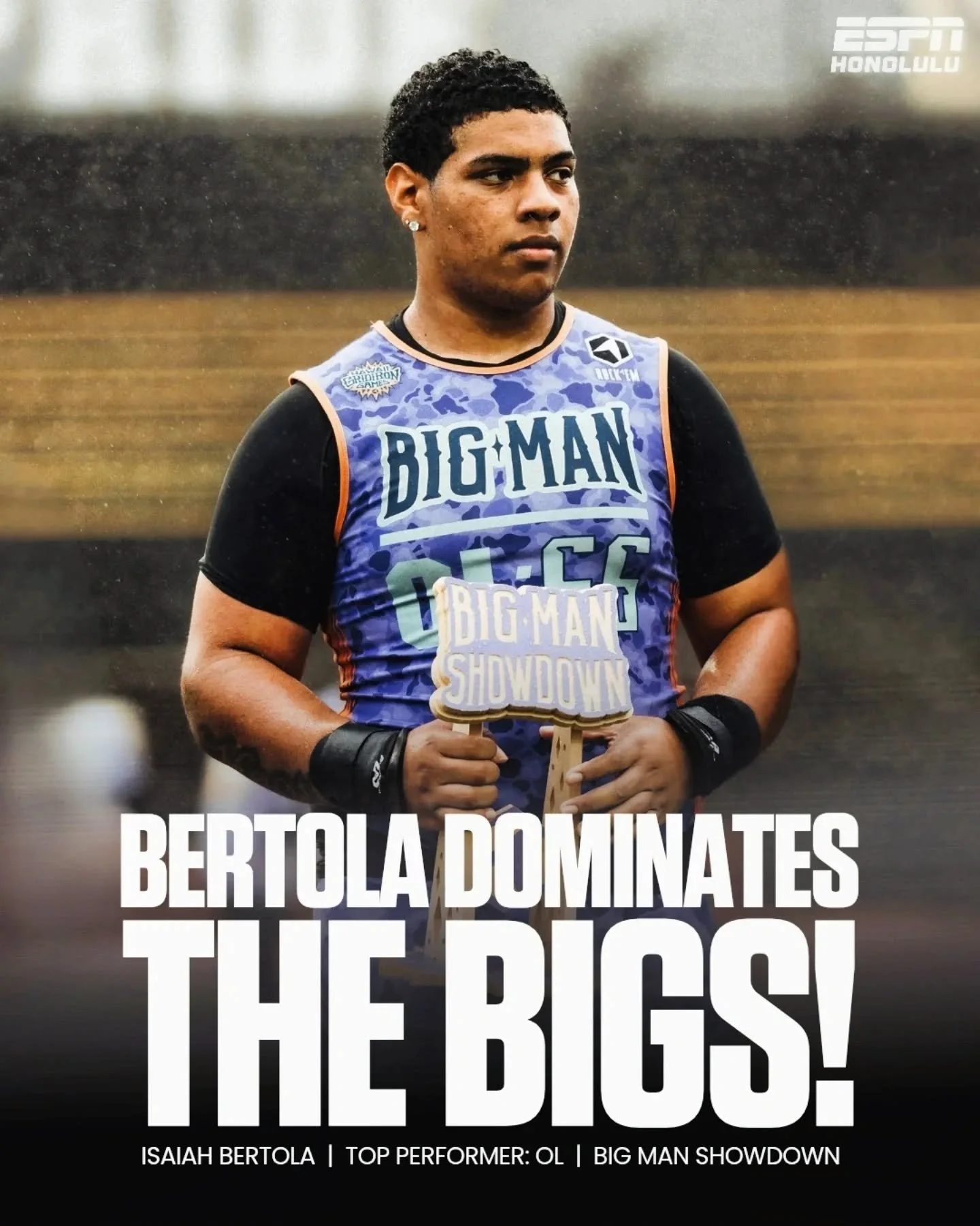 BERTOLA. BUILT DIFFERENT. 💪🏽🔥

OL standout Isaiah Bertola earned Top Performer honors at the Big Man Showdown at the inaugural Hawai&lsquo;i Gridiron Games.

🤙🏽 @iminspiredfoundation @dillongabriel

📸 @yasunariphotography