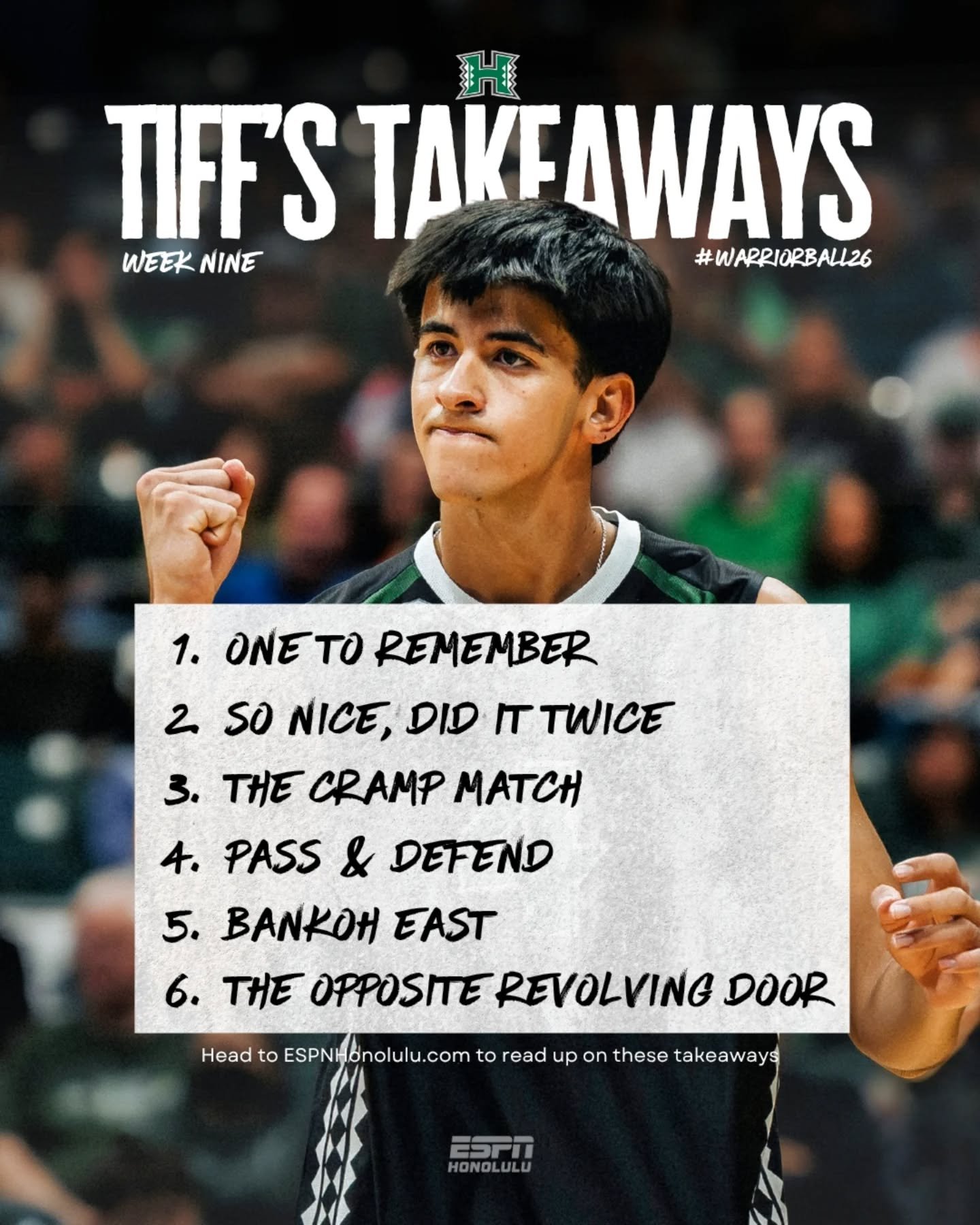 BIG DUB WEEKEND OVER NO. 2 LBS! 🌈🏐

Week 9 of Tiff&rsquo;s #WarriorVolleyball26 Takeaways is out now.

Head to ESPNHonolulu.com or click the 🔗 in bio to read up on them!

📸 @yasunariphotography

#GoBows