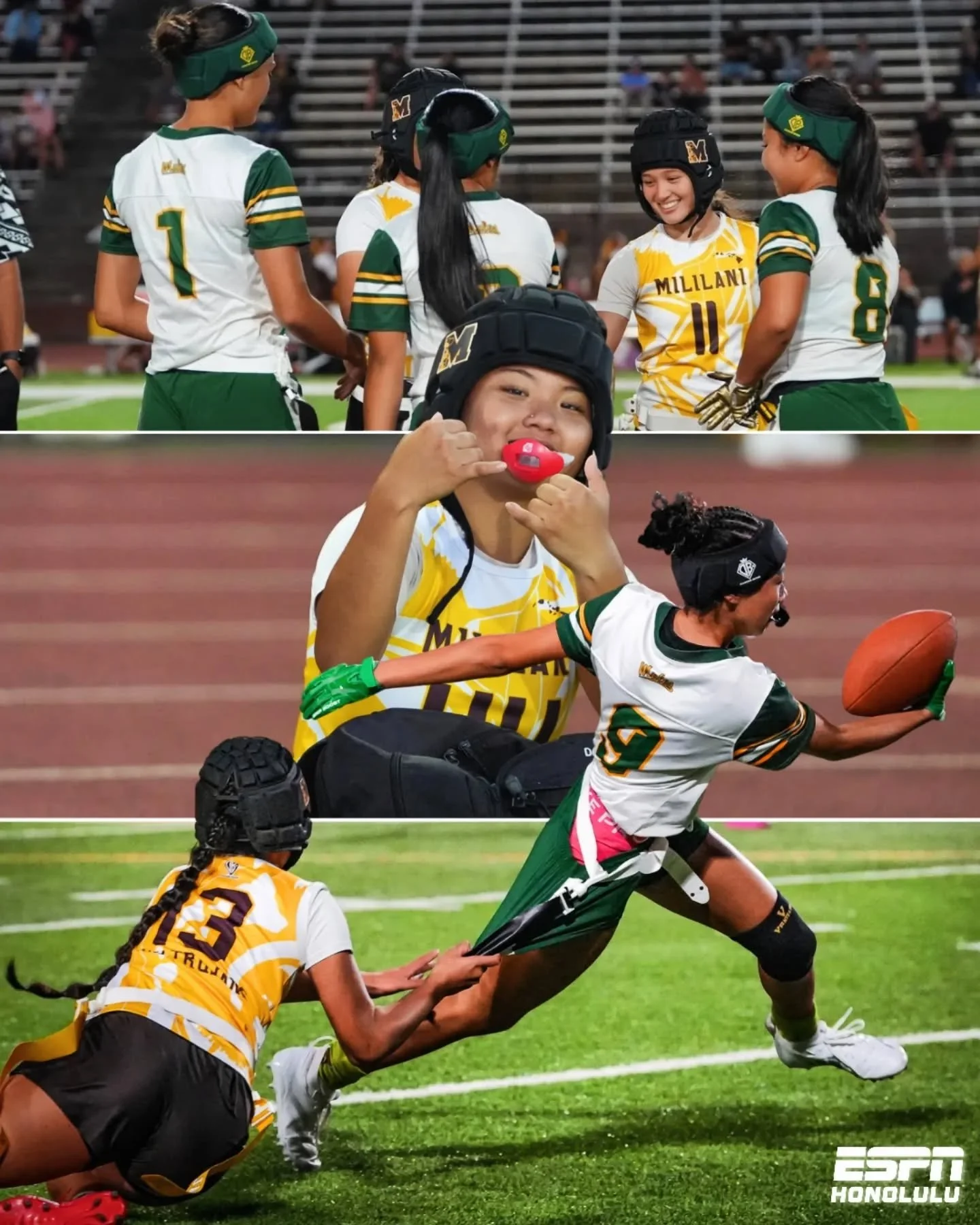 Mililani breaks through 💥

The Trojans take down Leilehua 14&ndash;7 to secure their first win of the OIA regular season.

📸 @pineapple.production_