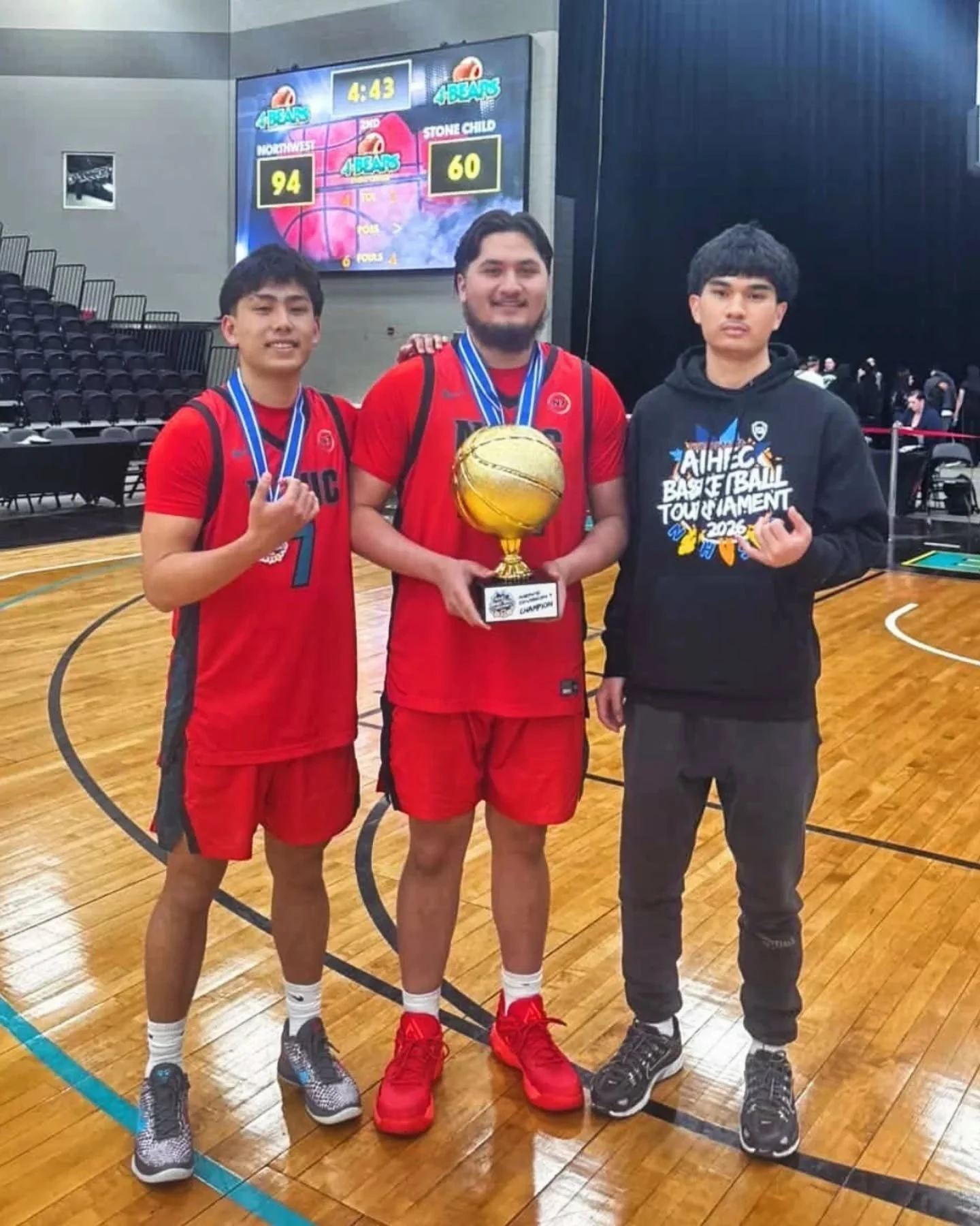 Back-to-back. 🏆🏆🏀

Shout-out to Kohala alum Landon Kauka, Kalāheo alum Keenan Kahoekapu, and Castle alum Josiah Shinbara for running it back and securing another AIHEC Division I National Championship with the NWIC Eagles!

Repeat champs. 🔥