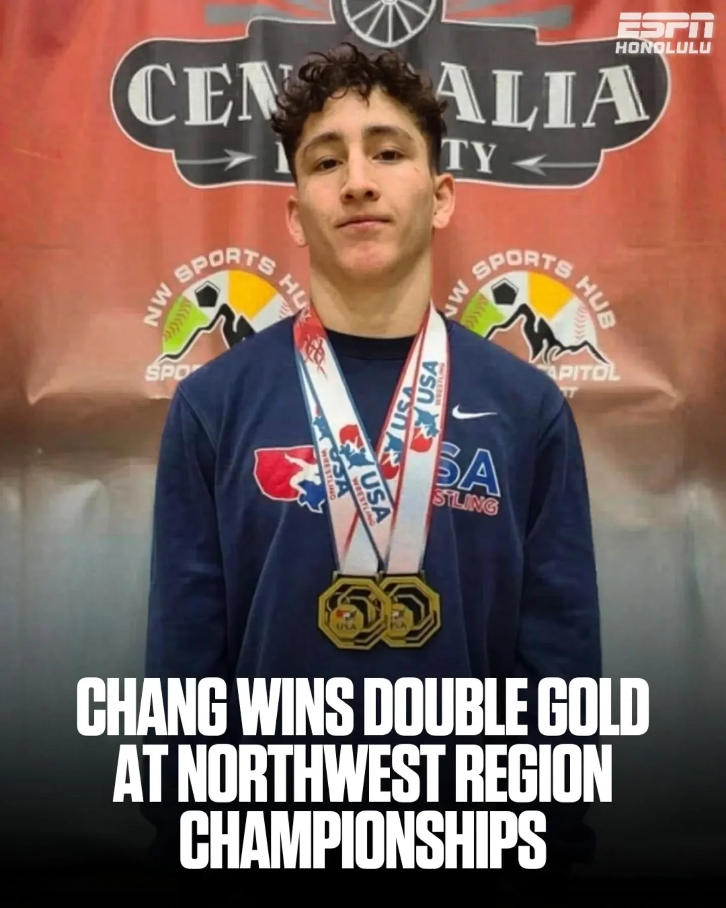 Double gold performance 🥇🥇🤼

Kamehameha&rsquo;s Paliku Chang wins both Freestyle and Greco at the Northwest Region Wrestling Championships! 

Congrats @palikuu_!

📸 @kamehameha_kapalama_wrestling