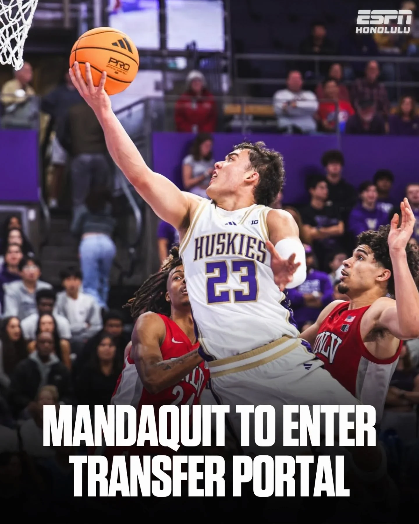 It has been reported that Hilo-born, former ʻIolani standout JJ Mandaquit plans to enter the transfer portal.

Mandaquit appeared in 22 games with six starts during his freshman season at Washington, showing flashes down the stretch &mdash; including