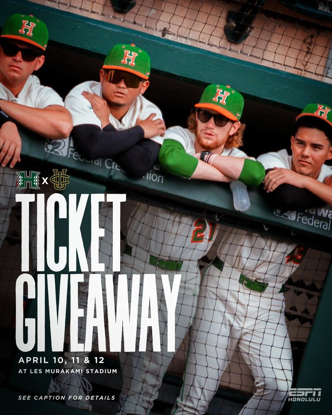 ⚾️ &rsquo;Bows vs. UC Irvine Ticket Giveaway!

We&rsquo;re giving away 4 pairs of tickets to EACH game as University of Hawaii Baseball hosts UC Irvine Baseball &mdash; 12 total winners! 🎟️

🗓 Friday, April 10 &ndash; 6:35 PM
🗓 Saturday, April 11 