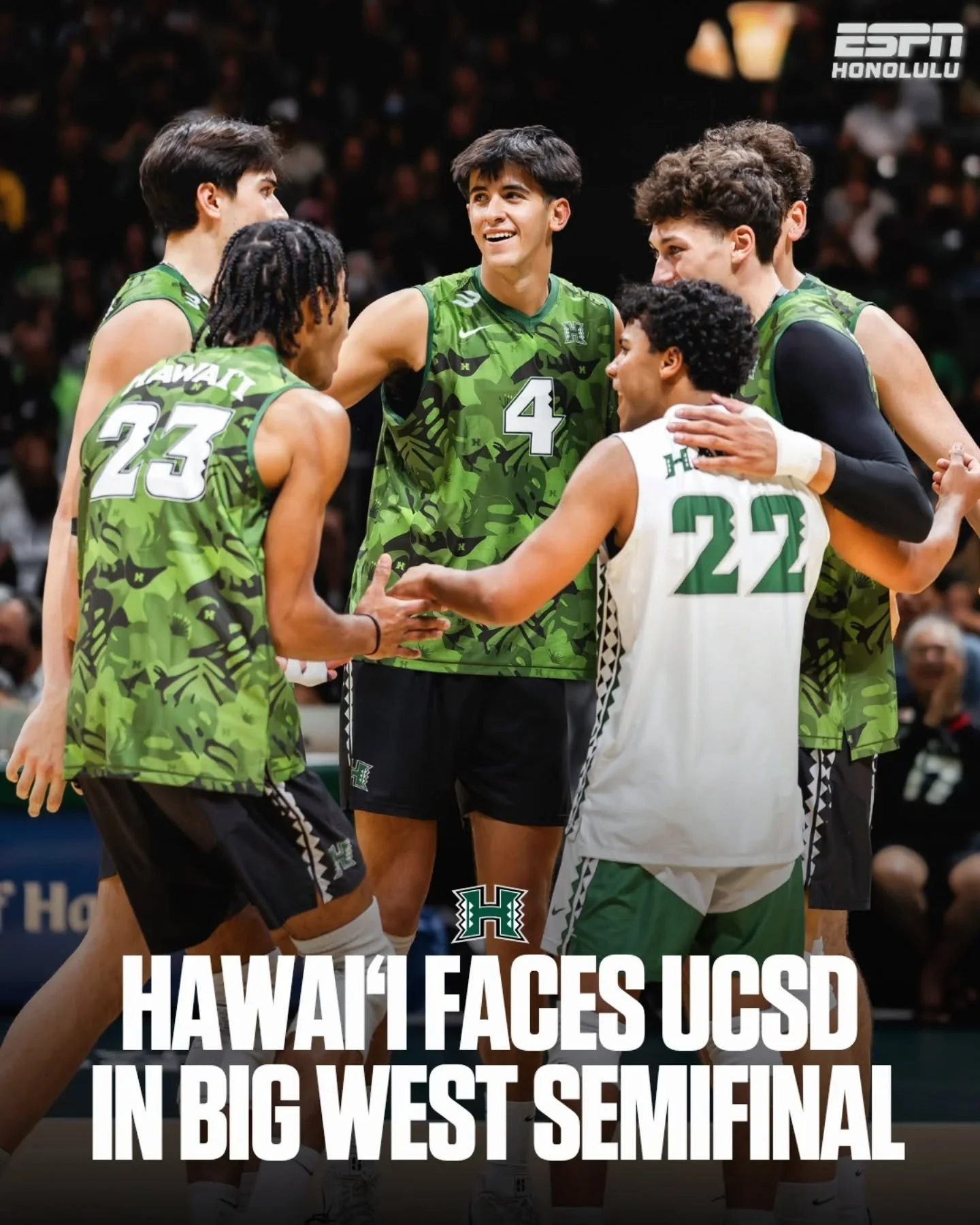 It&rsquo;s set. 🔥

No. 1 seed Hawai&lsquo;i will face No. 5 UC San Diego in the Big West semifinal after the Tritons swept UC Santa Barbara 3-0 on Thursday.

BW Semifinal: Friday (4/24) at 2 PM HST. 

📻 Listen live on ESPN Honolulu 92.7 FM / 1500 A