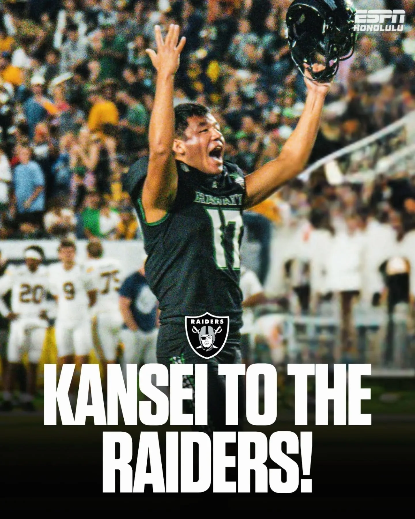 Tokyo toe to the league. 🇯🇵🏈

Former Hawai&lsquo;i kicker Kansei Matsuzawa is headed to the NFL after signing a 3-year free agent deal with the Las Vegas Raiders.

After making his mark with the &lsquo;Bows, Matsuzawa now gets his shot at the next