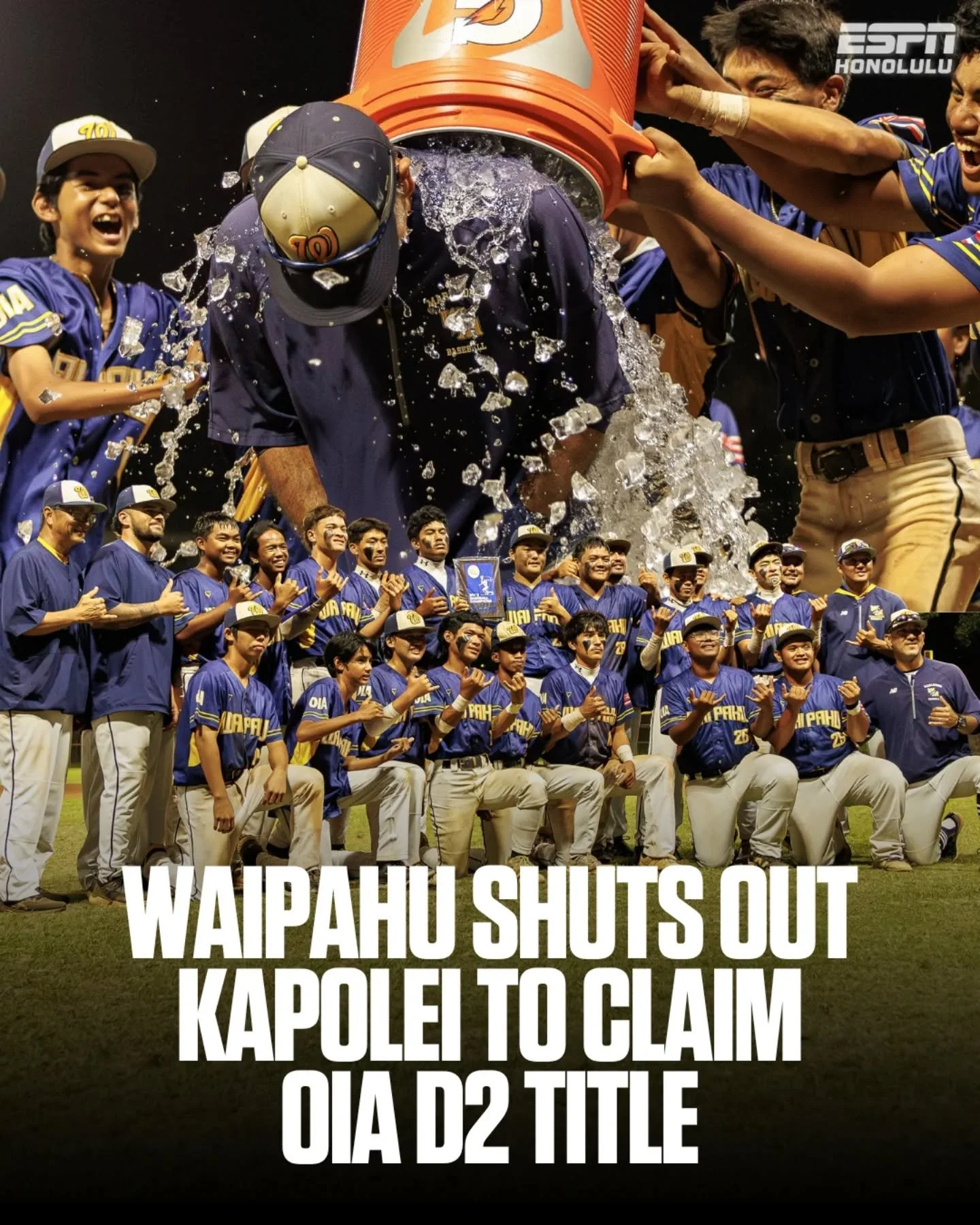 Waipahu gets it done when it matters most.

Ryan Shima throws a complete-game shutout as the Marauders take down Kapolei 4-0 to claim the OIA D2 title &mdash; their 21st all-time league championship and first since 2023. 🏆⚾

📸 @leavinggmarcs
