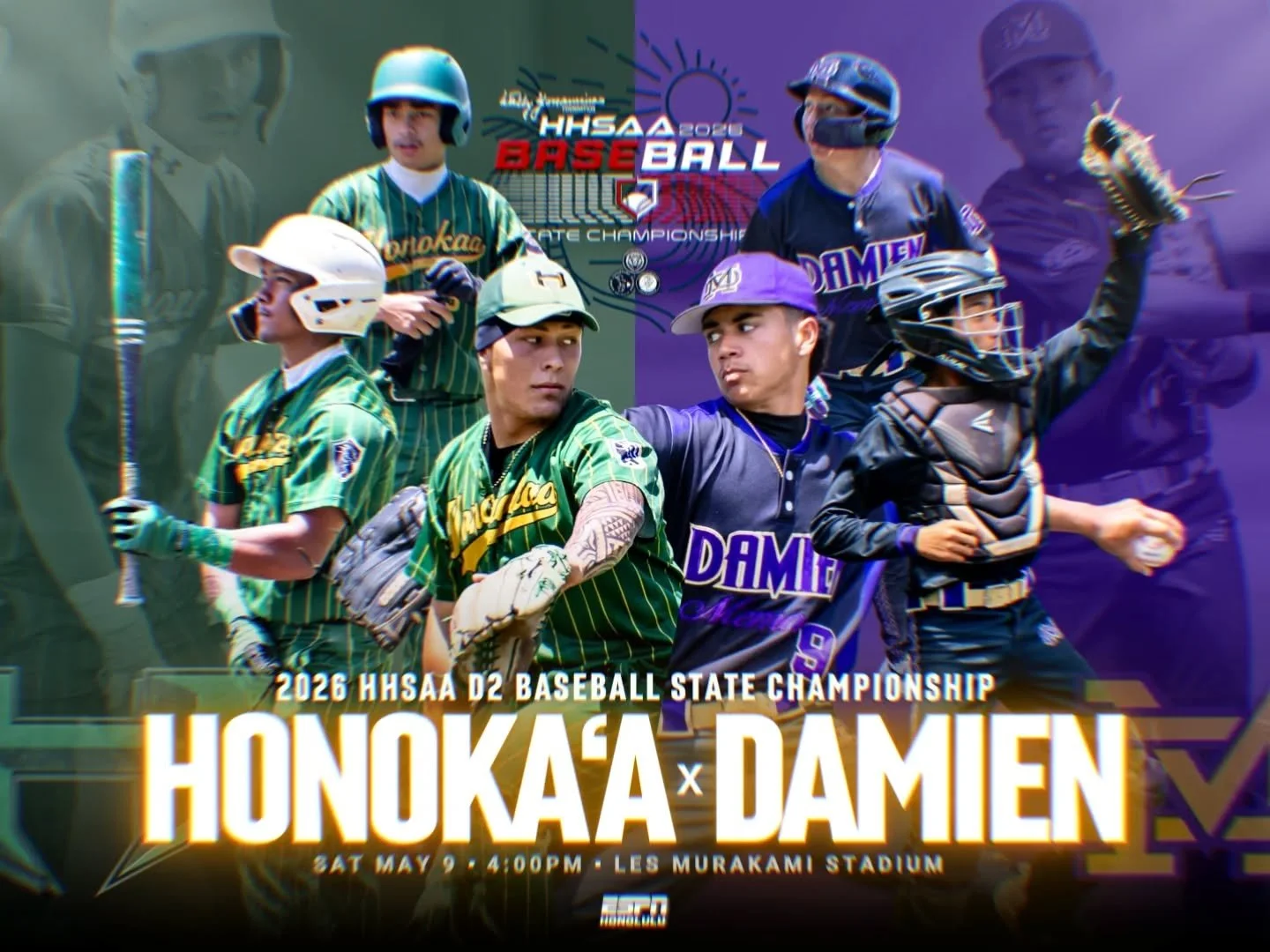 Defending DII state champion Damien and history-seeking Honokaʻa meet for the HHSAA Division II baseball championship ⚾️🏆

The Monarchs are chasing a second straight title, while the Dragons are one win away from the first state baseball championshi