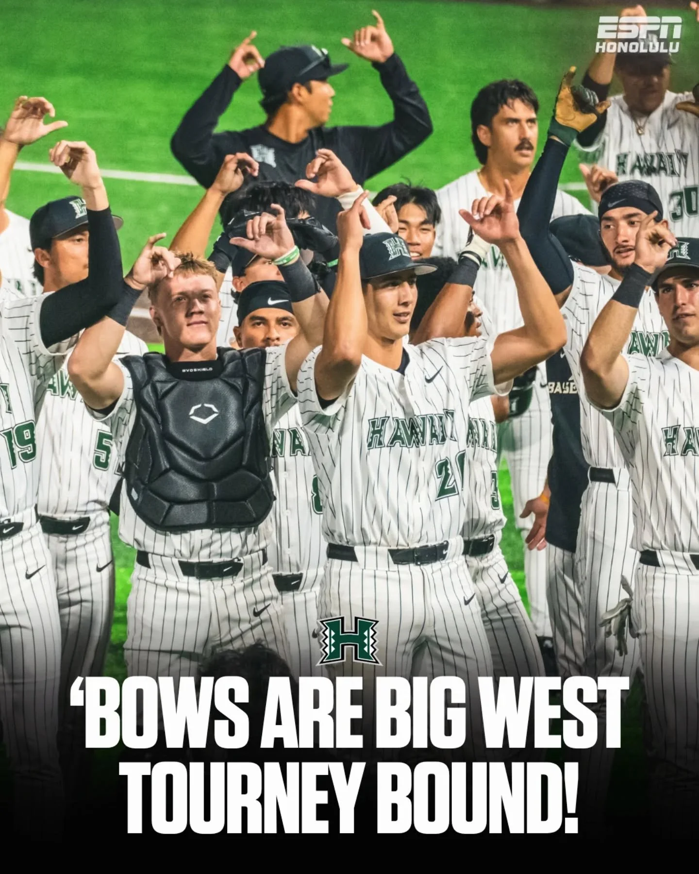 SHAKAS UP! 🌈⚾🤙🏽

The &rsquo;Bows are Big West Tournament bound!

Hawaiʻi clinched a spot in next week&rsquo;s Big West postseason tournament with a 4-0 win over CSUN on Wednesday night at Les Murakami Stadium. 

Isaiah Magdaleno led the way with a