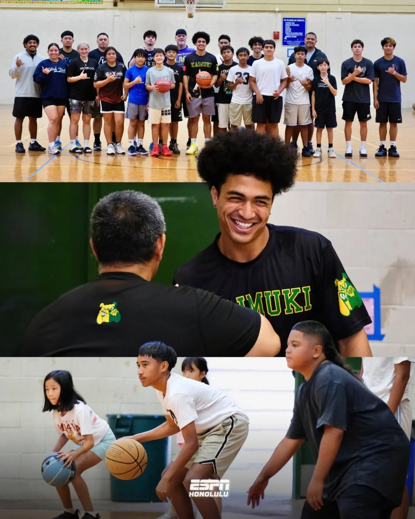 Kaimuki High School alum Jeremiah White spent Saturday sharing knowledge of the game with keiki alongside fellow players and coaches 🏀🔥

From shooting and ball handling to defense and footwork drills, players got the opportunity to learn, compete, 