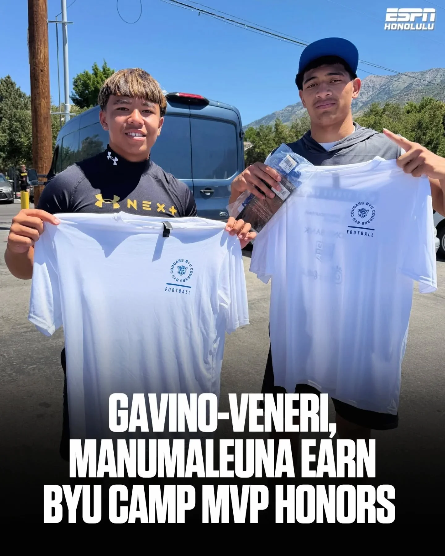 MVPs at BYU Camp 🤙🏽🏈

Kamehameha Kapālama's Nehemiah Gavino-Veneri (2030 QB) was named Quarterback MVP and Iraia Manumaleuna (2027 LB) earned Linebacker MVP honors at the three-day BYU Football Camp.