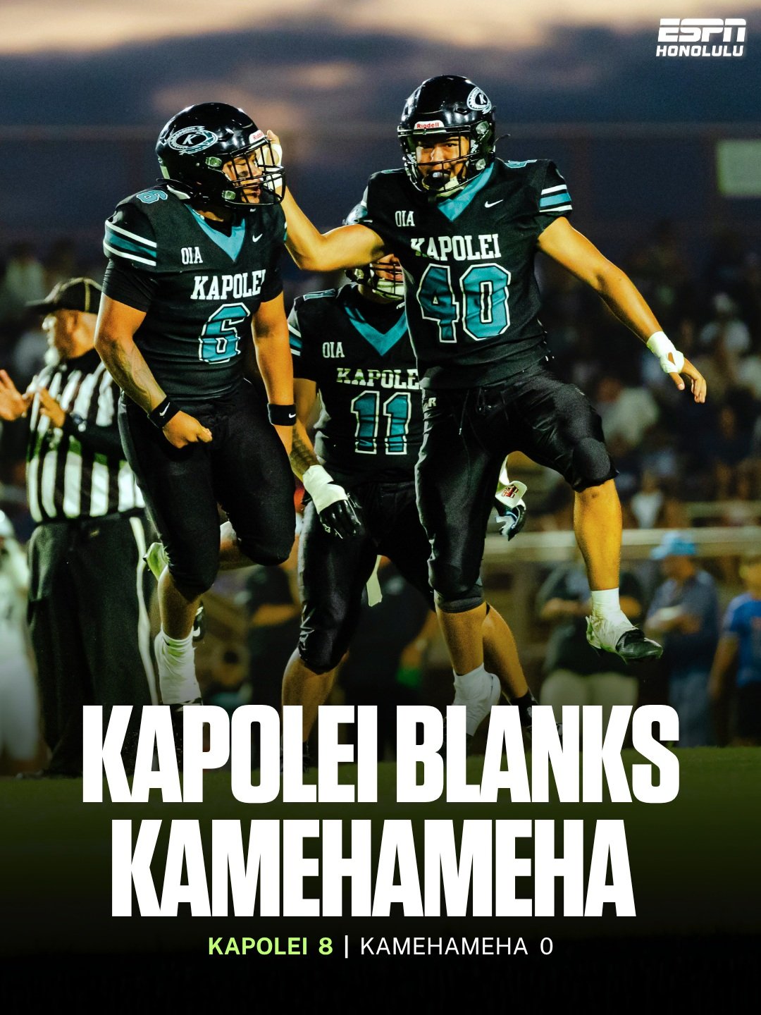 Kapolei improves to 2-0 after an 8-0 shutout win over Kamehameha.

Up next, the Hurricanes face Punahou.

📸 @pineapple.production_