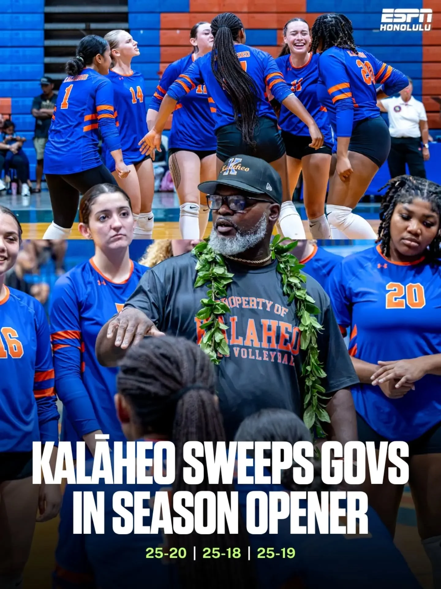 Kalāheo opens the season with a straight-set victory over Farrington on Monday. 🏐🧹 The Mustangs start the year 1-0 and will face Kahuku tonight at 7pm.

📸 @lorimckeownphotography