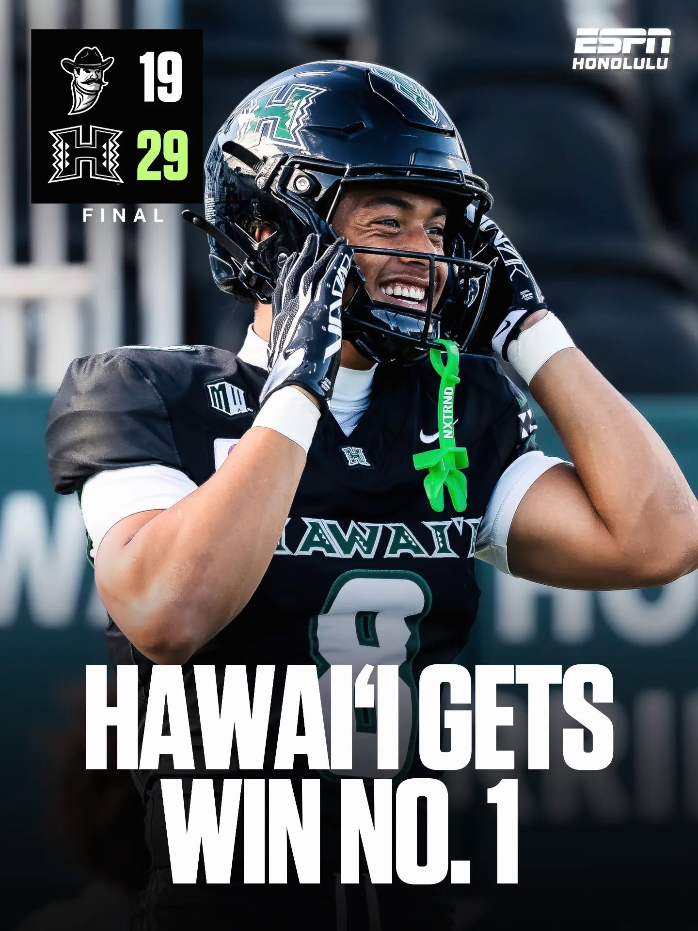 FIRST WIN OF THE SEASON 🌈🏈

Hawaiʻi gets in the win column with a 29-19 victory over New Mexico State! #GoBows

📸 @yasunariphotography