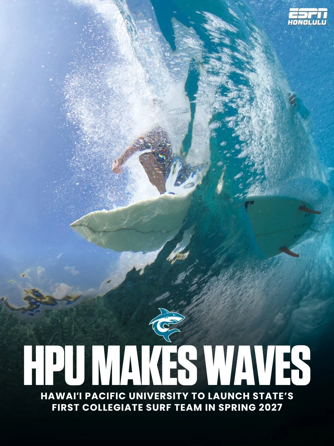 Hawaiʻi Pacific University is making waves with the launch of the state&rsquo;s first collegiate surf team in spring 2027. 🌊

The Sharks will compete in events across Hawaiʻi before concluding their season at the 2027 NSSA Championship in California