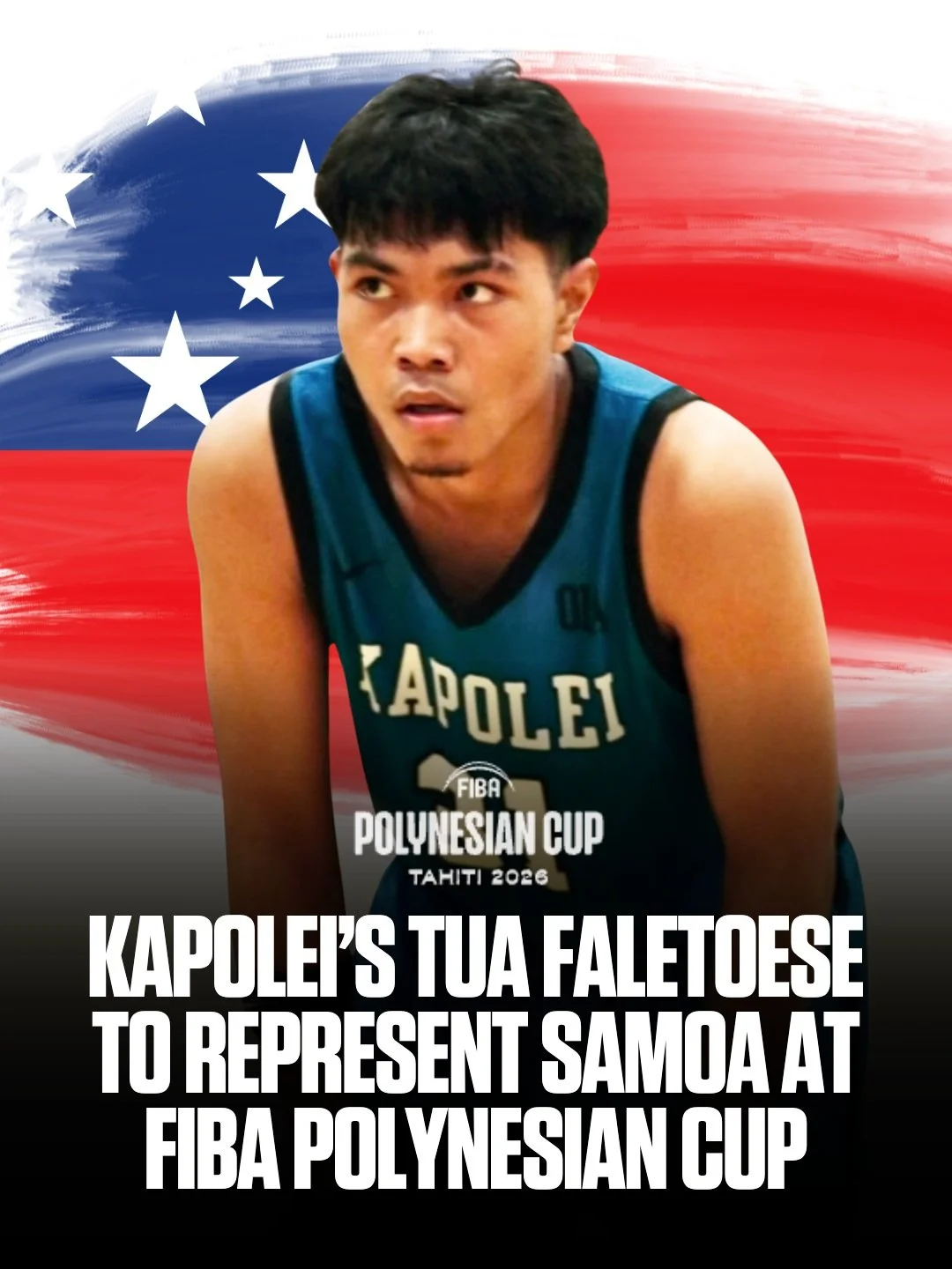 From Kapolei High to the international stage 🇼🇸🏀

At 17, Tua Faletoese has been selected for Samoa&rsquo;s men&rsquo;s national basketball team. He&rsquo;ll represent Samoa at the 2026 FIBA Polynesian Cup in Tahiti, October 19&ndash;24.

Congratul