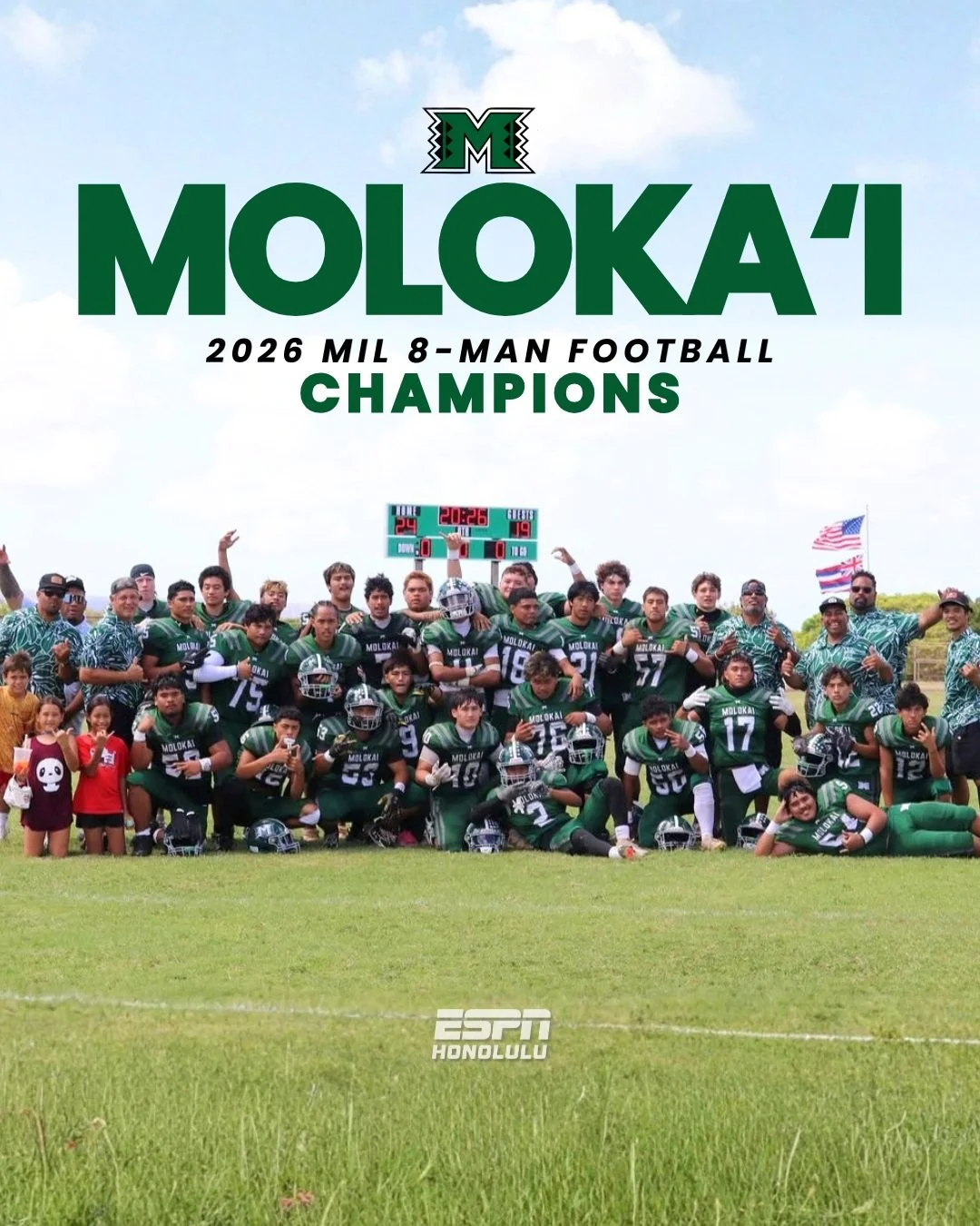 MIL CHAMPIONS! 🏆 🏈

Congratulations to Molokaʻi on capturing the 2026 MIL 8-Man Football Championship!