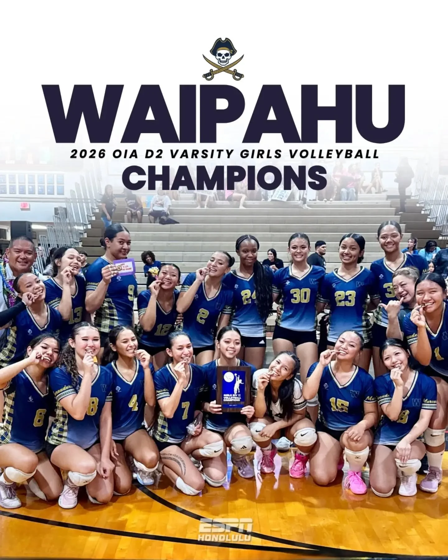 51 YEARS IN THE MAKING! 🏆🏐

Waipahu outlasts Kaiser in a five-set thriller, 25-19, 26-28, 25-20, 22-25, 15-13, to capture its first OIA girls volleyball championship since 1975!

Aliya Ilaoa led the Marauders with 18 kills, including the match-winn