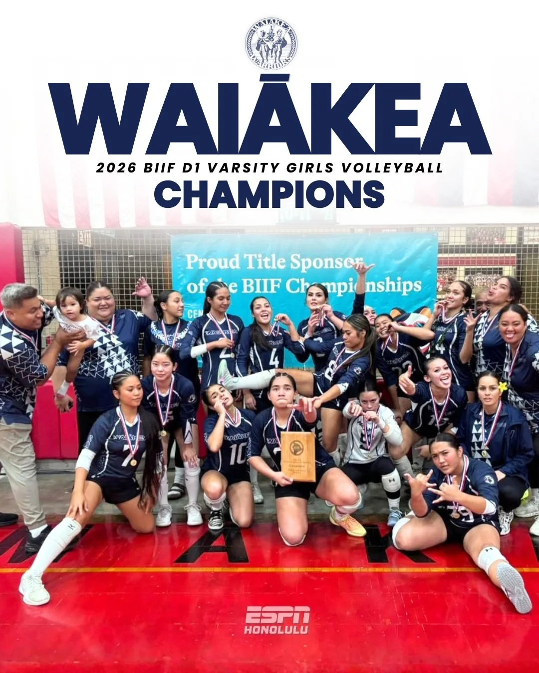 🏆 BIIF DIVISION I CHAMPIONS! 🏐

Congratulations to the Warriors on capturing the BIIF Division I Girls Volleyball Championship! 💙🤍

📸 @waiakeahigh