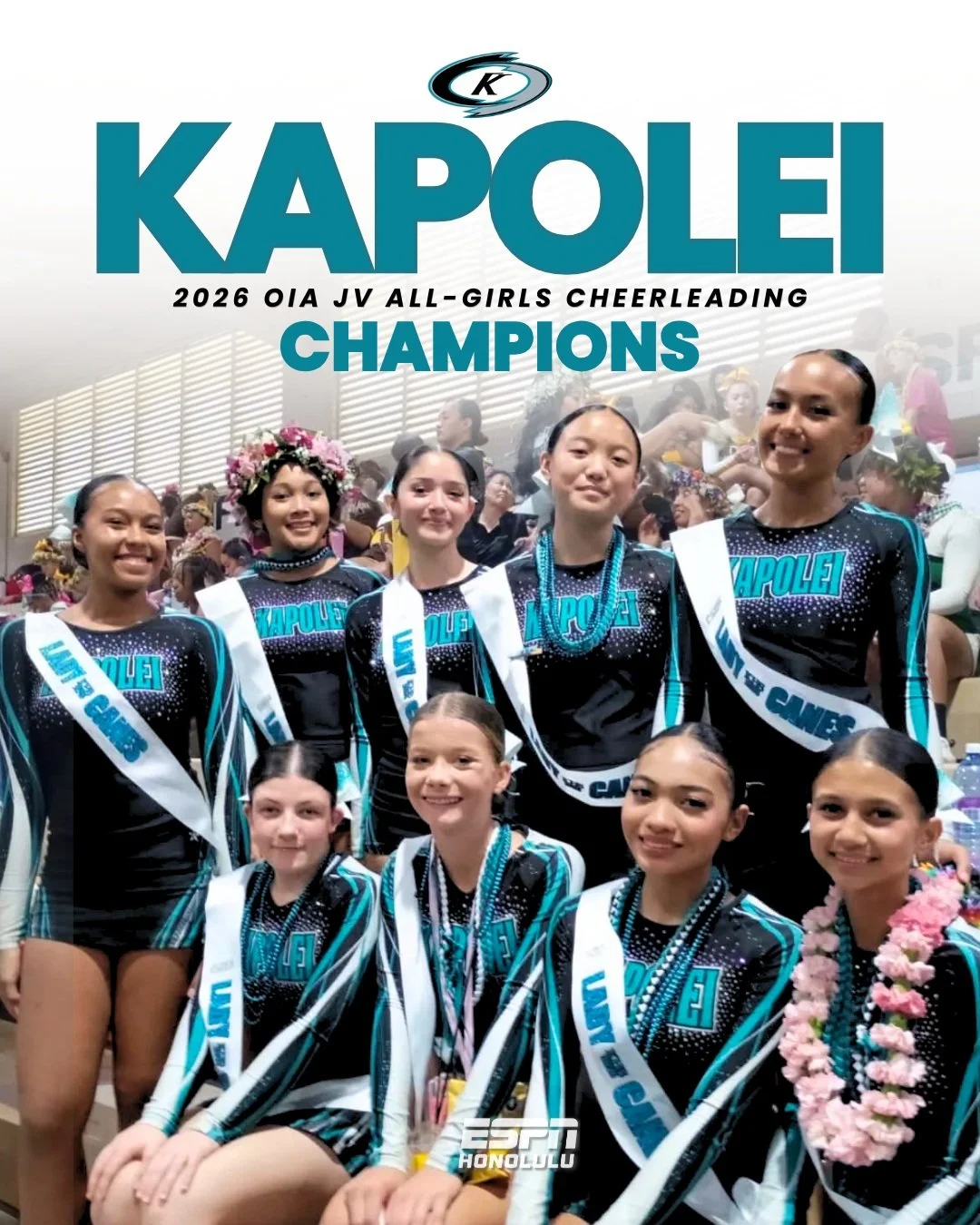 Congratulations to Kapolei on capturing the OIA JV All-Girls Cheerleading Championship! 🏆📣