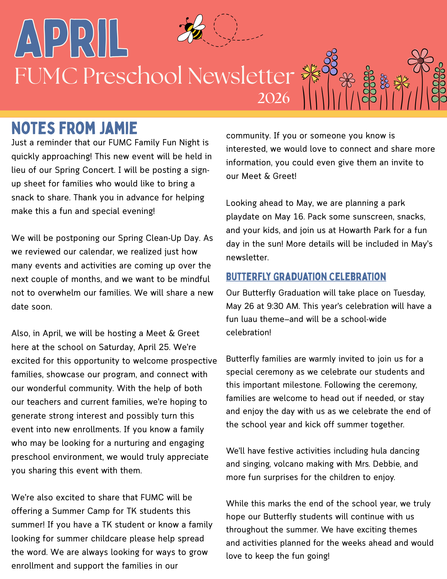 Monthly Newsletter