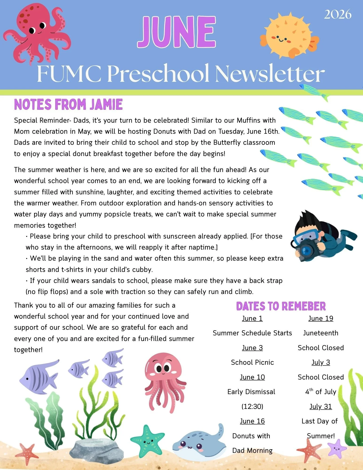 Monthly Newsletter