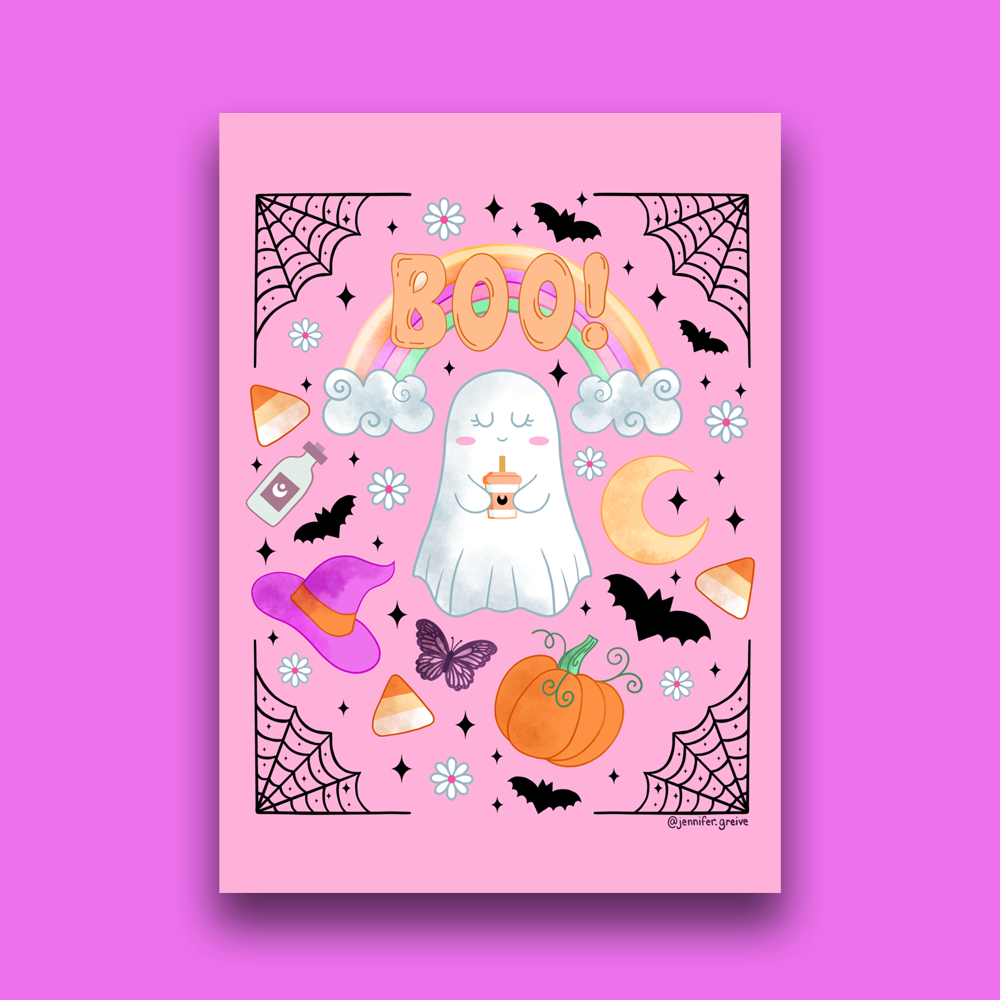 Halloween Ghost 5 x 7 Print