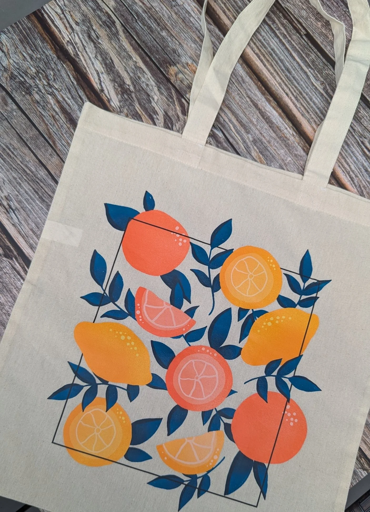 Lemon and Oranges Canvas Tote Bag