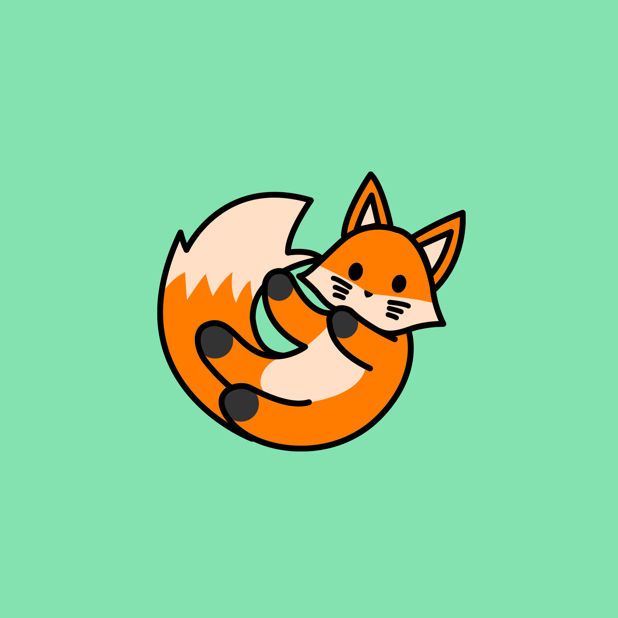 Fox Icon T-shirt Design