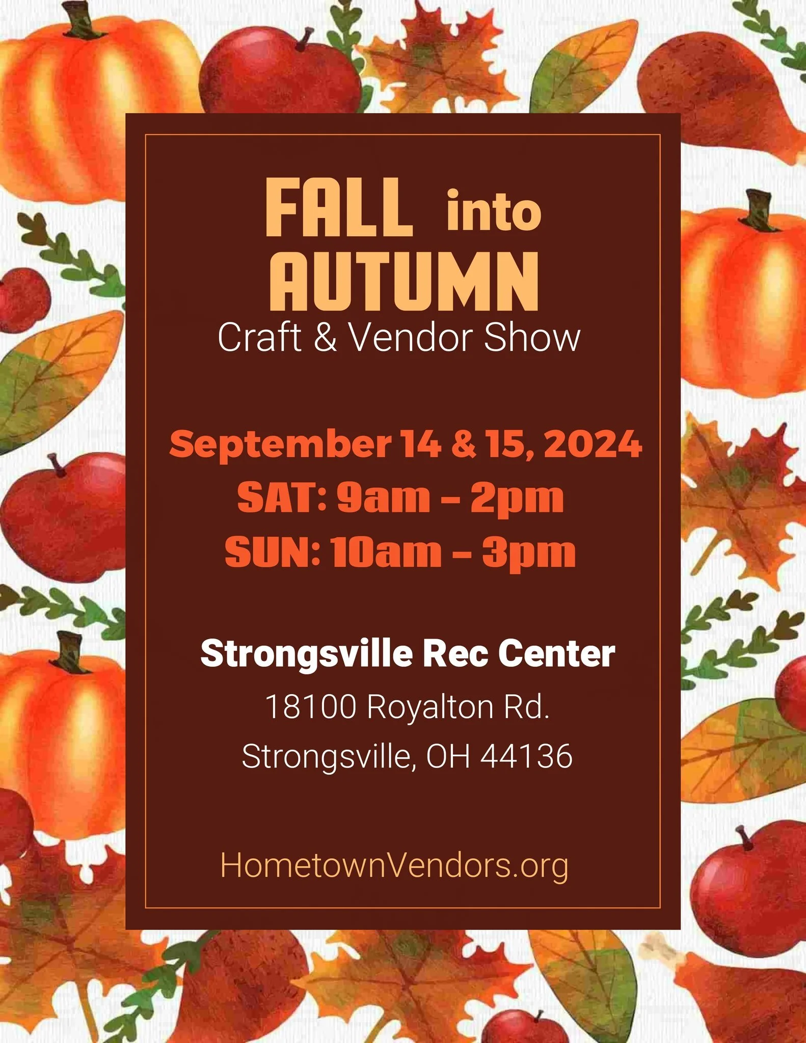10th Annual Fall into Autumn Craft &amp; Vendor Show