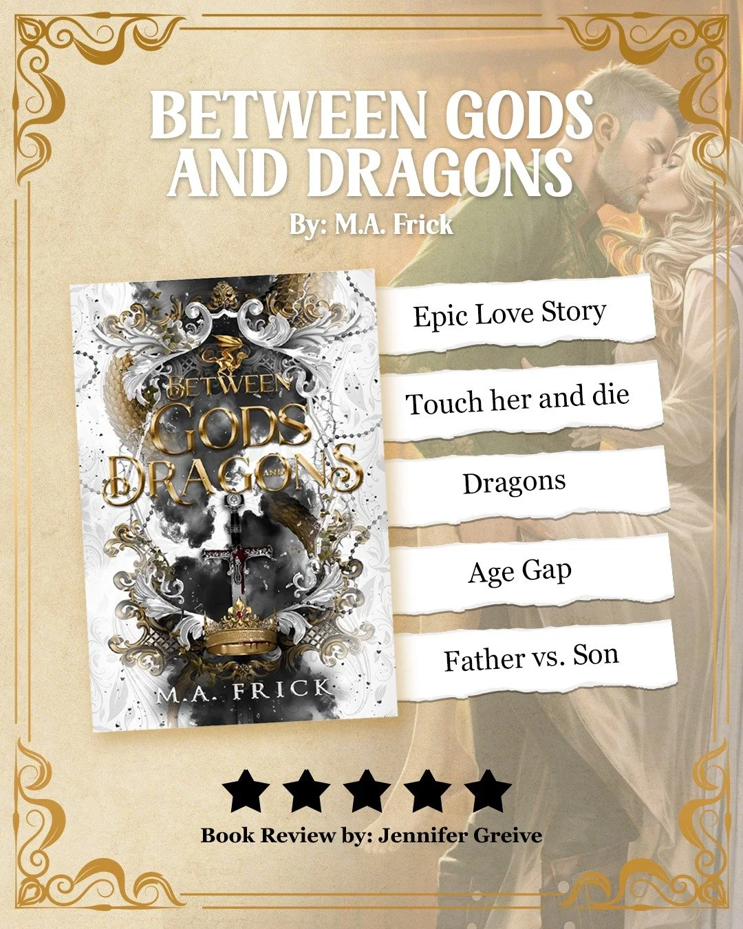 5 out of 5 Stars for sure! The finale to M.A. Frick's The Dragon Heart's Trilogy was a a great ending. I backed her kickstarter [which has ended already] for the special edition hardcover and got the ebook early to be able to read the last book. This