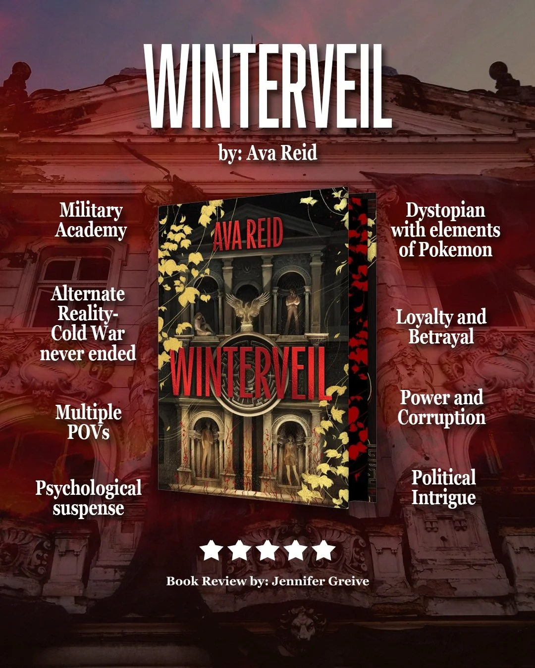 ⭐️⭐️⭐️⭐️⭐️ 5/5. 

Finally creating a post about this book! I finished this book last week in September.

I absolutely loved it! I had bought it having not read of any other of Ava Reid's books to attend her talk with Kalie Cassidy on September 19th w