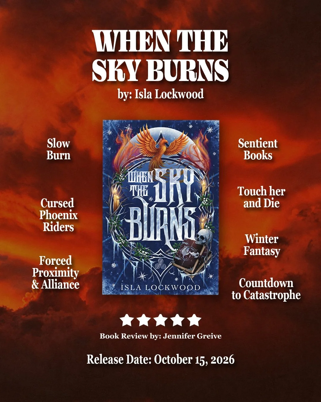 ⭐️⭐️⭐️⭐️⭐️ 5/5! ARC Review Release Date October 15, 2026. 

If you love books about Dragon Riders you will enjoy this one with Phoenix Riders! I loved everything about this book and I'm glad I signed up to ARC read. Not only Dragons are my favorite m