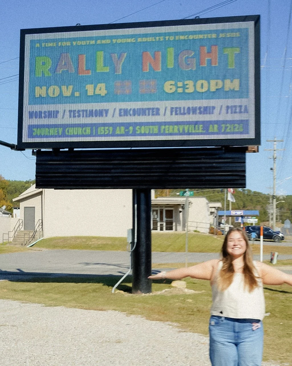 Me & the Billboard I Designed in Arkansas!
