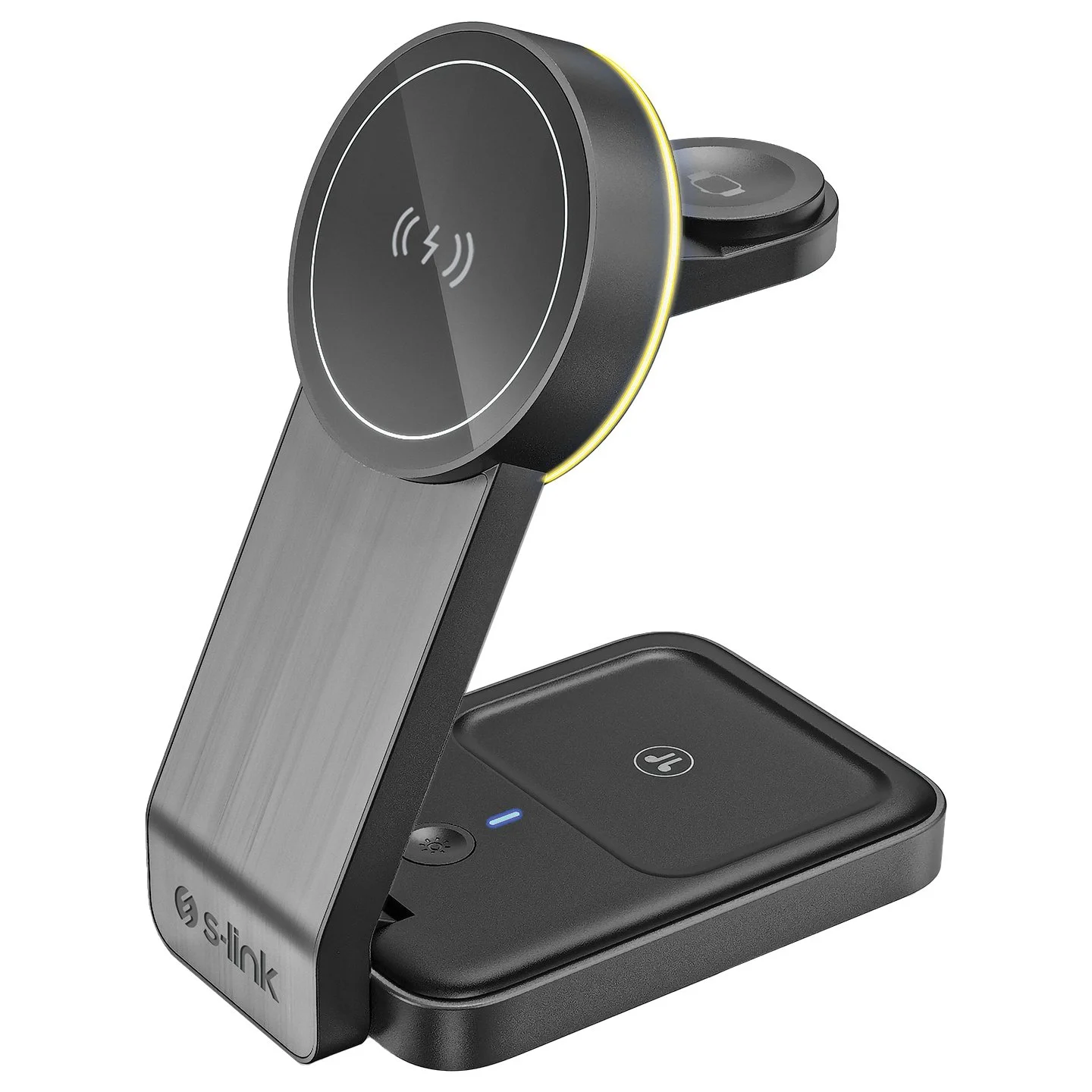 S-link SW-CWF100 Siyah Telefon Kulaklık Akıllı Saat 15W 3 in 1 Magsafe Kablosuz Şarj Cihazı