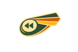 Graphic of a sandwich with a green play button icon on it