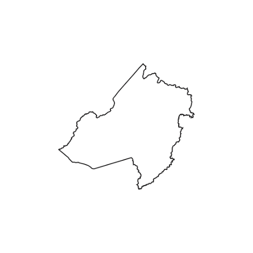 Map outline of the state of Connecticut.
