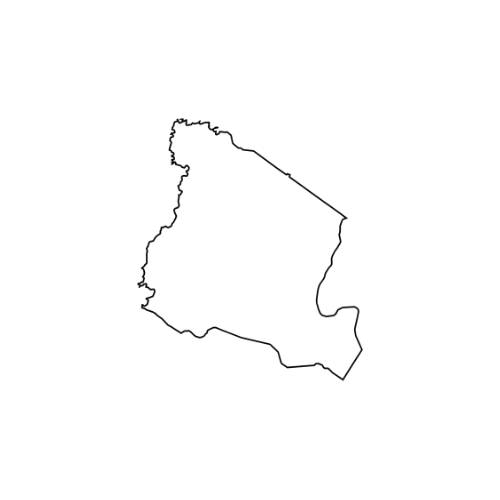 Outline map of the country of Honduras with the national flag inside