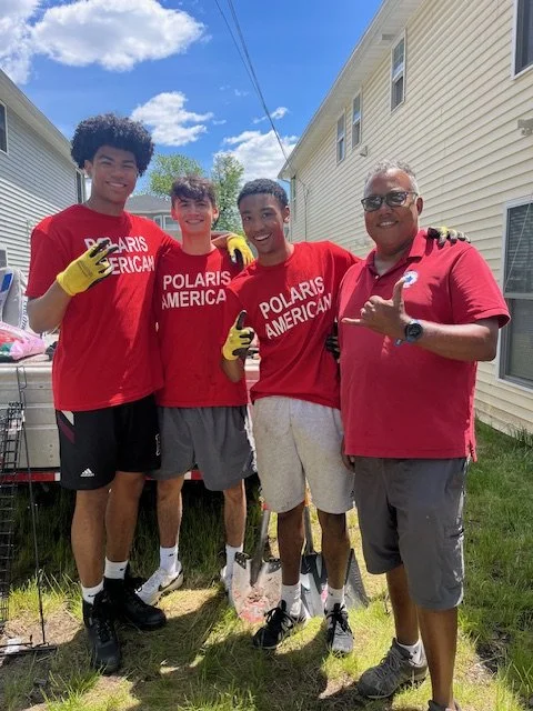 Polaris American team after finishing a cleanout.