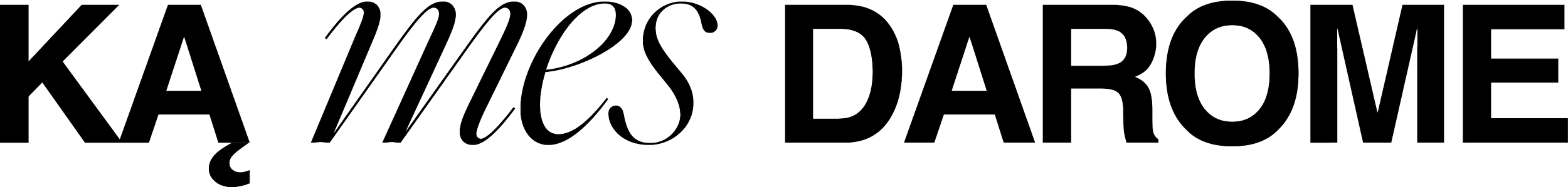 Text logo reading 'KA Mies Drome' in black outline font on a white background.