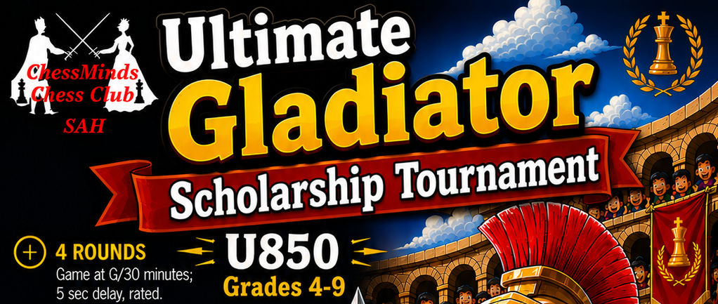 Ultimate Gladiator Scholarship Tournament U850 Grades 4-9