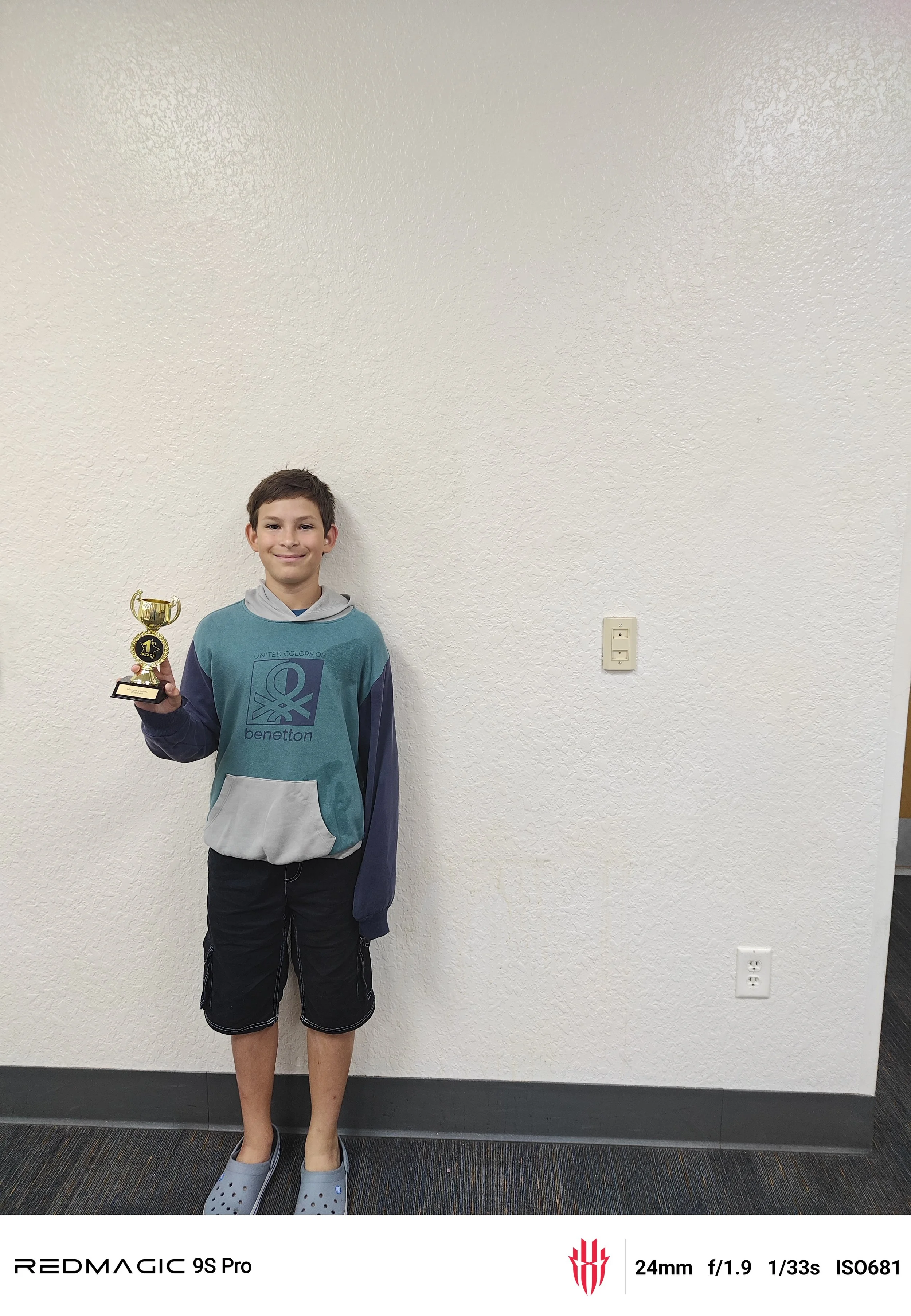 1st Place U1500 Champion Elisey Kulichenko