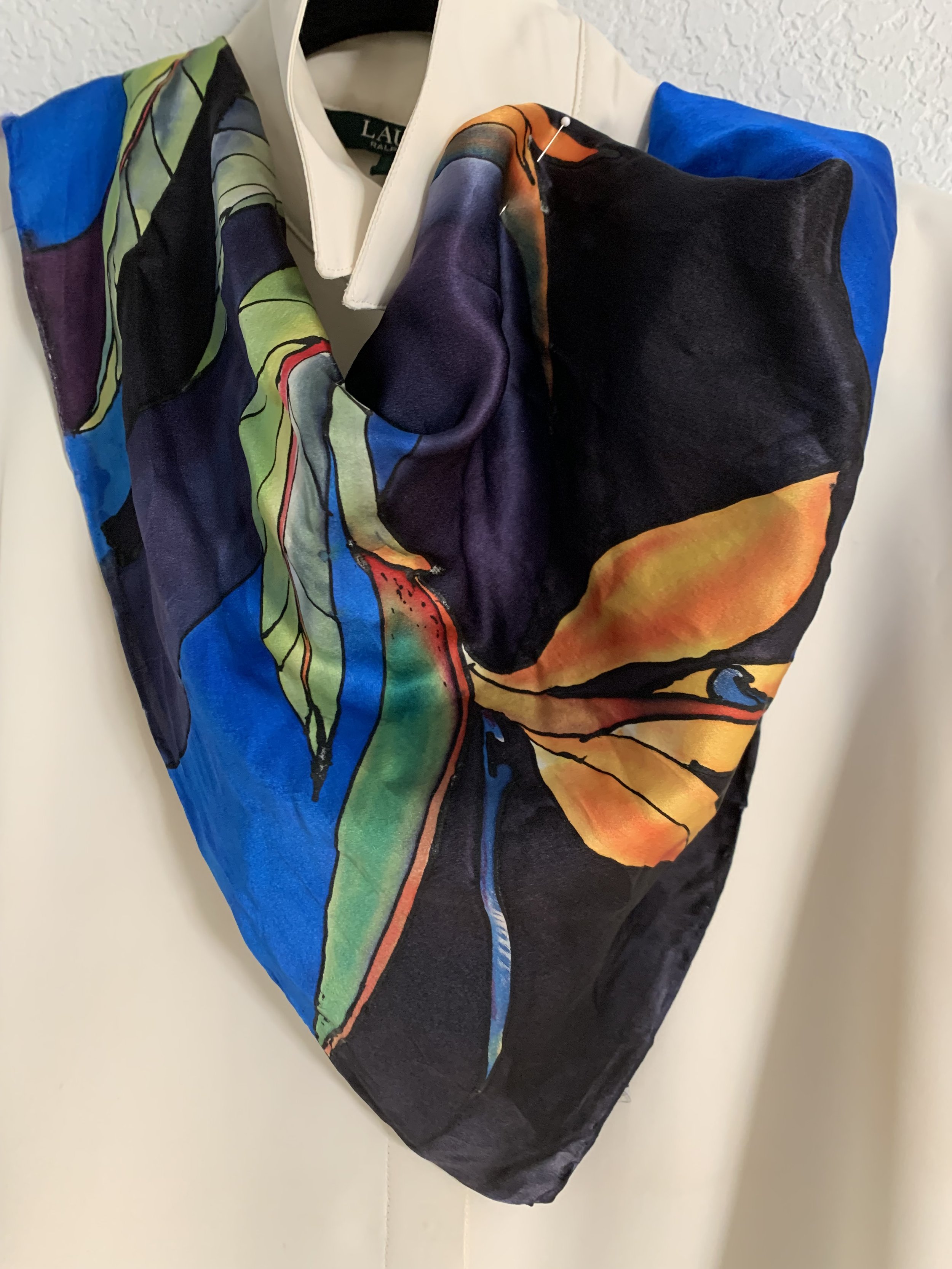 Hand Painted Silk Scarf