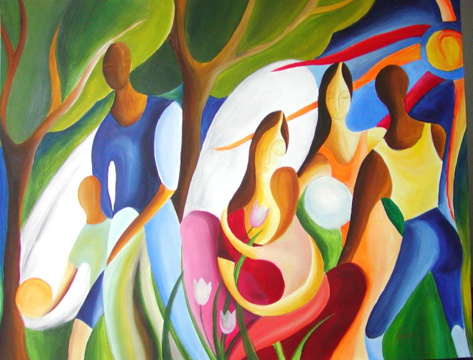 Unity
Acrylic on paper
Original sold
$450 - Print

This award winning work has been widely used colleges and organizations for charitable fundraisers, and it held in private collections including that of President Barack Obama reflecting its enduring