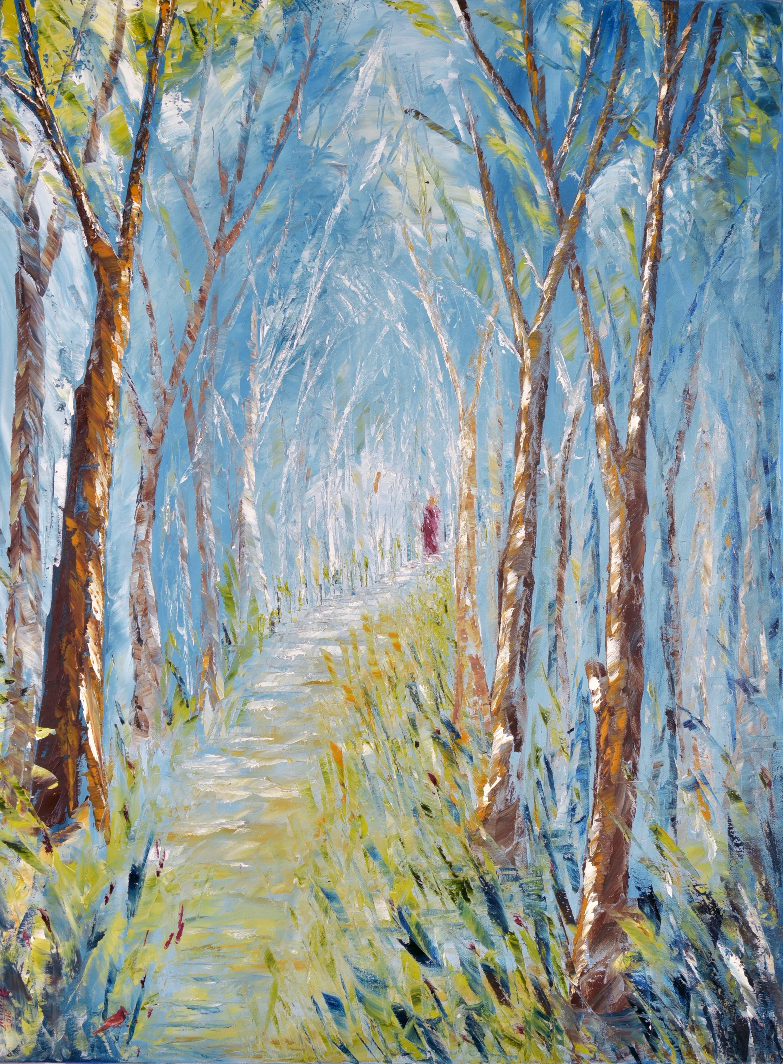 The way inward 
Oils - 30 X  40 
 $1400.00

2018 - To find what is within, one must become quiet and calm.
