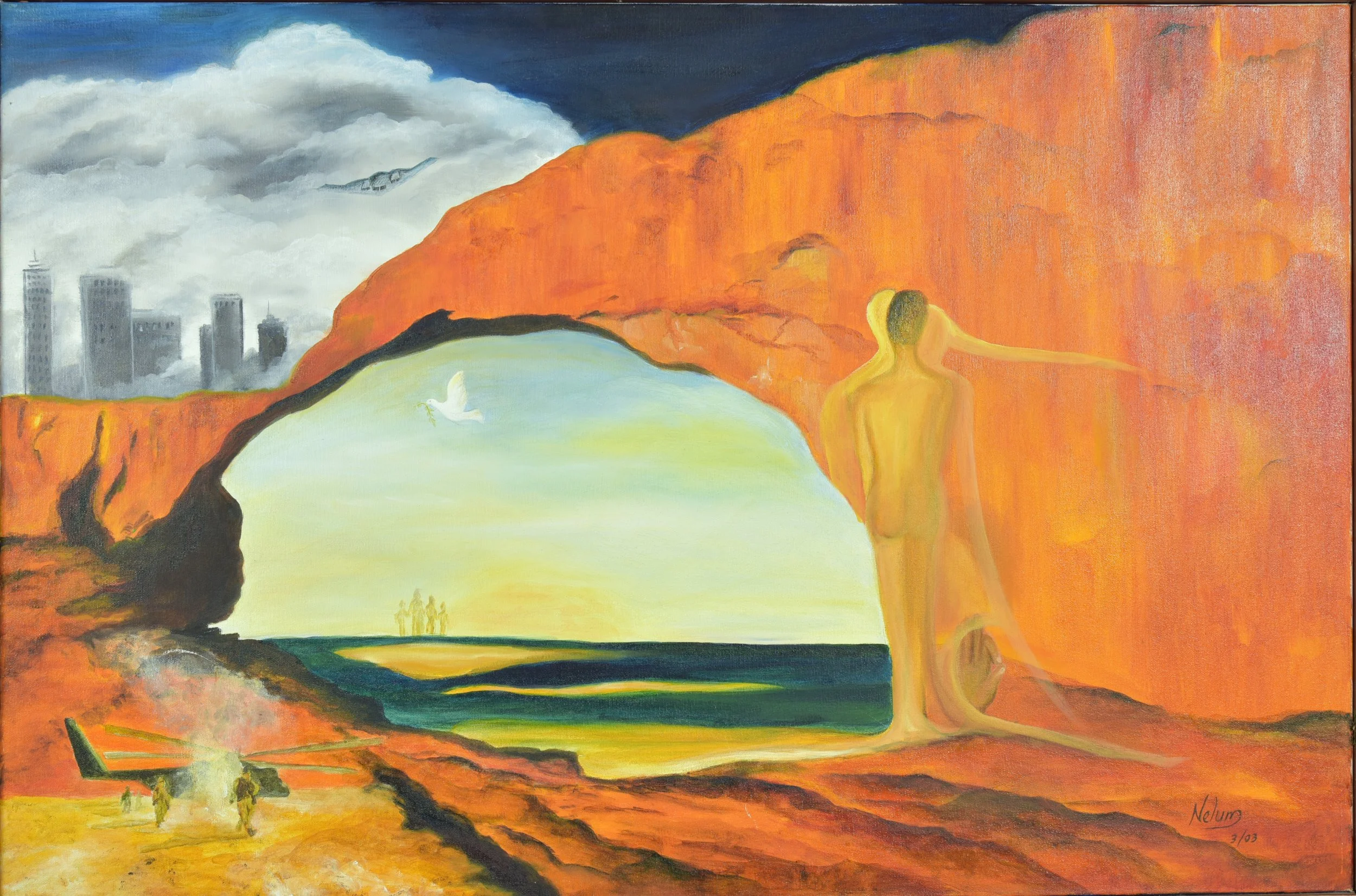 Hatred can only be appeased by LOVE
Oils - 30 X 40
 $3000